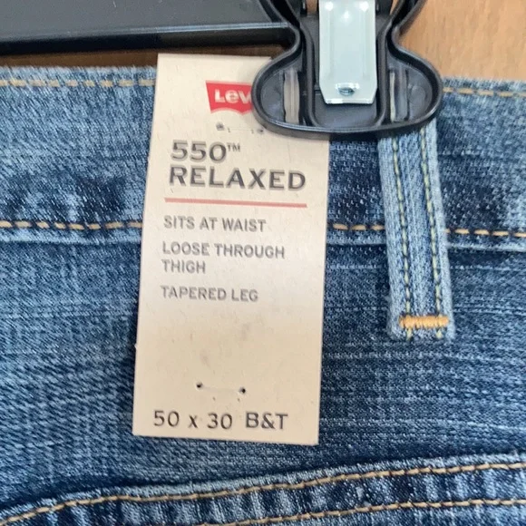 Relisted Levi’s 550 relaxed jean loose through thigh tapered leg cotton 38 46 50 - Picture 4 of 17